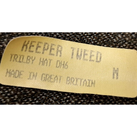 LL Bean Men's M Trilby Hat WG Keepers Tweed Pure Wool Tweed Brown England Fedora - Picture 5 of 7